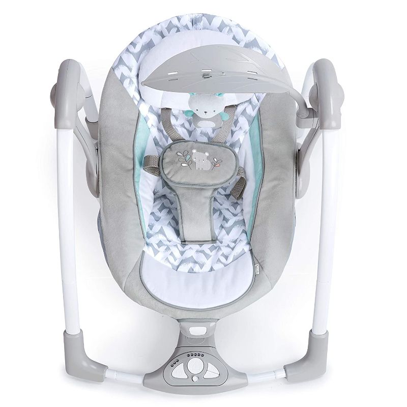 Photo 1 of Ingenuity ConvertMe 2-in-1 Compact Portable Baby Swing & Infant Seat, Battery-Powered Vibrations, Automatic Sway, Nature Sounds - Raylan
