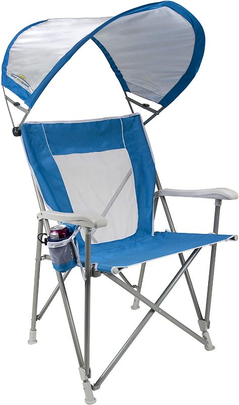 Photo 1 of GCI Outdoor Waterside SunShade Captain's Chair Beach Chair & Outdoor Camping Chair With Canopy
