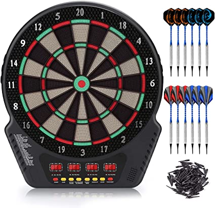 Photo 1 of Biange Electronic Dart Board, Digital Soft Tip Dart Boards, Dartboard Set 13.5” Target Area, 27 Games and 243 Variants