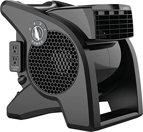 Photo 1 of Lasko Pro-Performance Pivoting Utility Fan, Black
