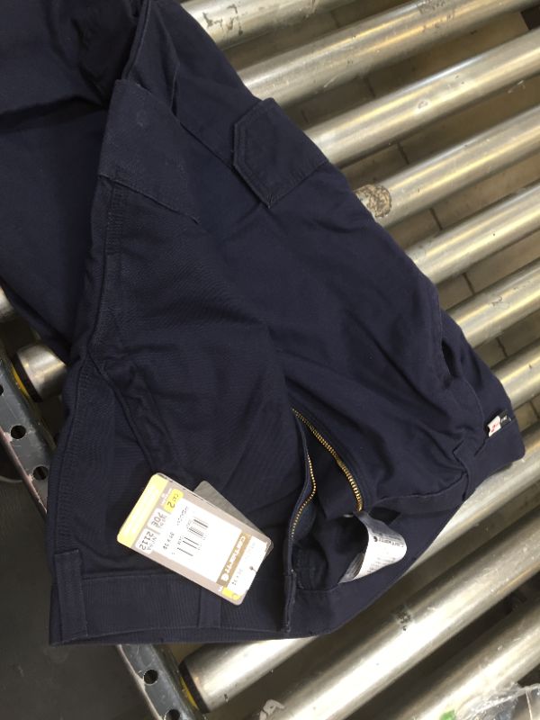 Photo 3 of Carhartt Men's Blue Canvas Fire Resistant Cargo Pants Size 36x32