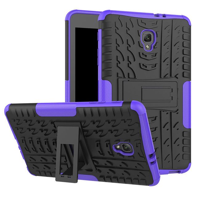 Photo 1 of 2 pack purple Samsung Galaxy Tab A A2S 8.0 T380 T385 8 inch tablet case Cover Heavy Duty 2 in 1 Hybrid Rugged Durable Shockproof Rubber