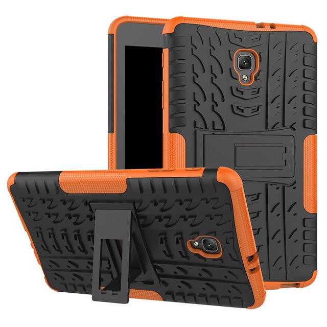 Photo 1 of 2 pack orange Samsung Galaxy Tab A A2S 8.0 T380 T385 8 inch tablet case Cover Heavy Duty 2 in 1 Hybrid Rugged Durable Shockproof Rubber