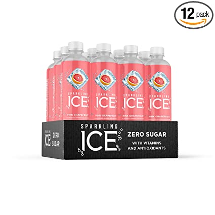 Photo 1 of 2 PACK Sparkling Ice, Pink Grapefruit Sparkling Water, with Antioxidants and Vitamins, Zero Sugar, 17 fl oz Bottles (Pack of 12) EXP 04/2022
