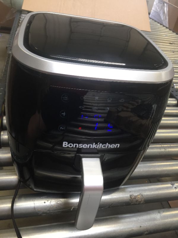 Photo 3 of Bonsenkitchen Air Fryer, 6 Quart Digital Air Fryer Electric Hot Airfryer Oven Oilless Cooker with LCD Screen and Nonstick Frying Pot, ETL/UL Certified 1700W, Dishwasher Safe, BPA-Free, Black
