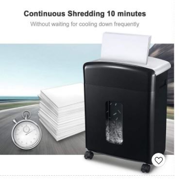 Photo 1 of Bonsaii C221-B Portable 12 Sheet Micro Cross Cut Paper, Card, and Disc P-4 High Security Home Office Shredder Bin with 5.3 Gallon Capacity Wastebasket

