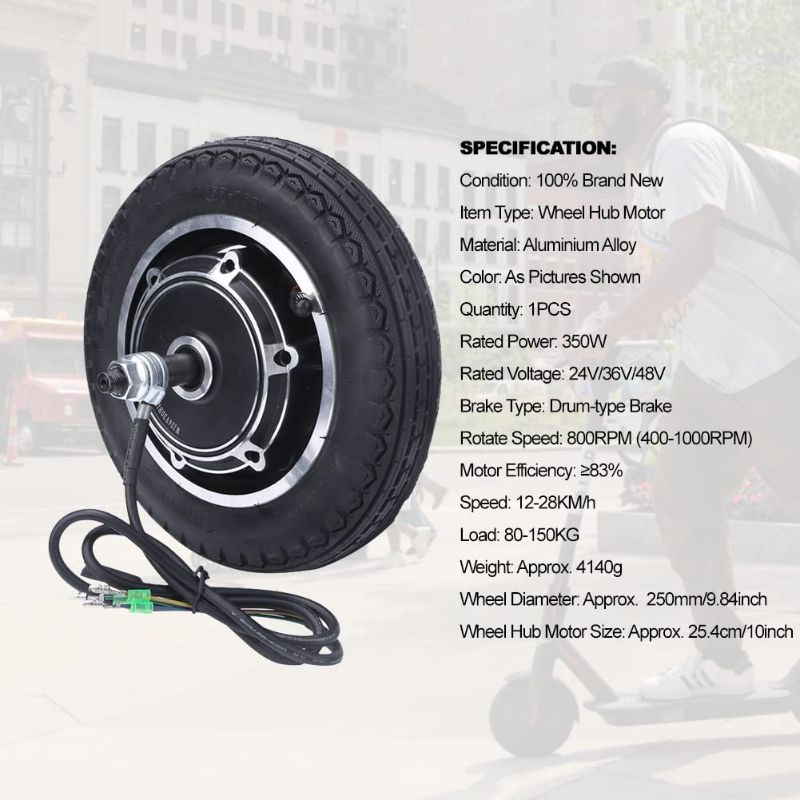 Photo 1 of 10 Inch Hub Motor 1000w, 24/36/48V 350W Tyre Electric Motor Kit for Motor Electric Bicycles, E-Bike, Electric Scooter
