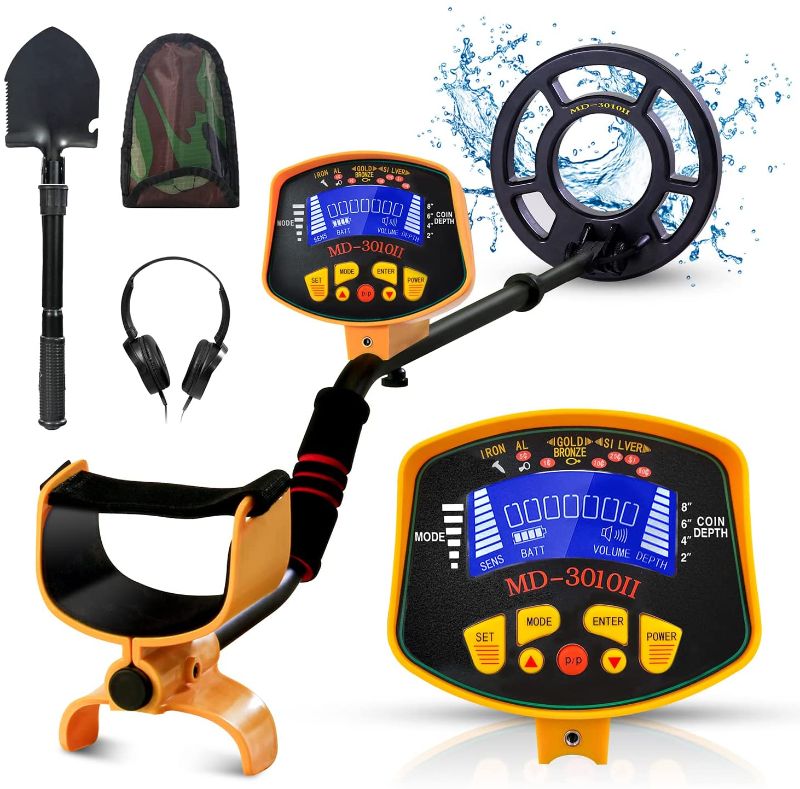 Photo 1 of Professional Metal Detector for Adults, Pinpoint Gold Detector with LCD Display and Shovel, Advanced DSP Chip, 10'' Detection Depth, 5 Search Modes,...
