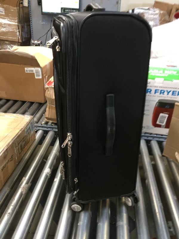 Photo 1 of Samsonite Solyte DLX Softside Expandable Luggage with Spinner Wheels, Midnight Black, Checked-Medium 25-Inch