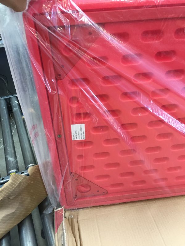 Photo 1 of Flash Furniture 24''W x 48''L Rectangular Red Plastic Height Adjustable Activity Table
