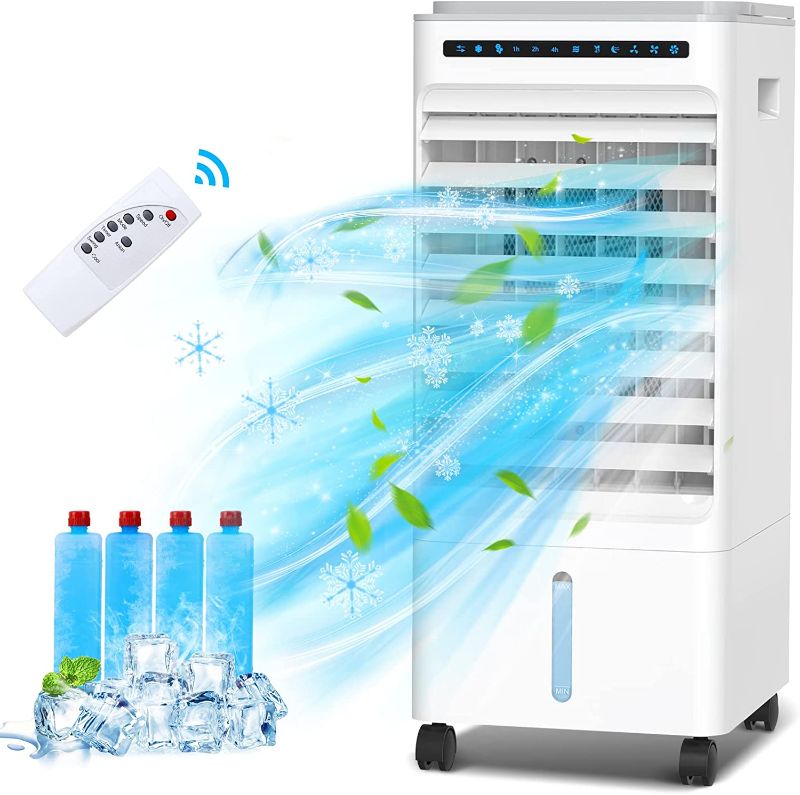 Photo 6 of Kidopp Portable Air Conditioners, 4 in 1 Air Conditioner Fan/Portable Air Conditioner, 5L Evaporative Air Cooler with 3 Modes & 3 Speeds,1-7 Hours Timer,Personal Air Cooler with Remote Control for Home,Room,Bedroom
