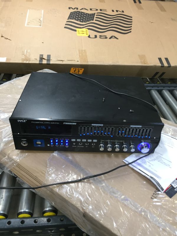 Photo 1 of Pyle PT6060CHAE 6 Channel Hybrid 2000 Watt Wireless Amplifier Receiver
