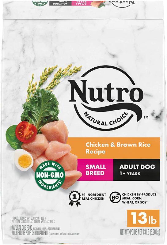 Photo 1 of NUTRO Natural Choice Small Breed Adult Dry Dog Food, Chicken & Brown Rice Recipe Dog Kibble, 13 lb. Bag   ----BEST BY JUL/04/2022
