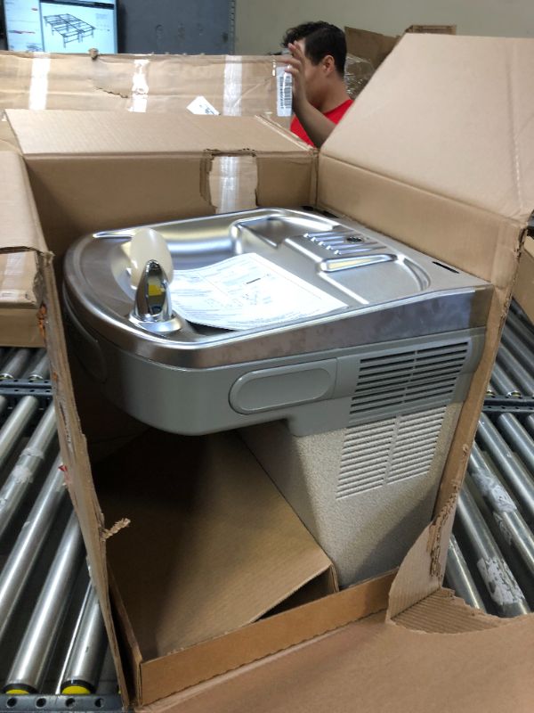 Photo 1 of Elkay EZS8WSLK EZH2O Bottle Filling Station with Single ADA Cooler, Non-Filtered 8 GPH, 46.30 x 18.30 x 19.00 inches, Light Gray Granite BOX 1 OF 2      -------------MISSING BOX 2 OF 2
