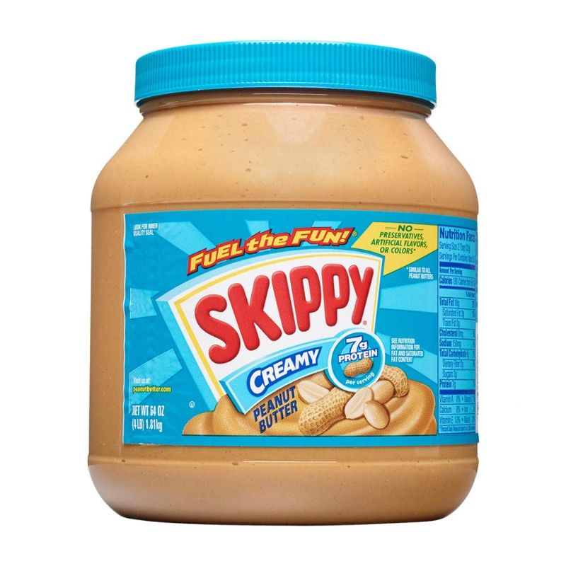 Photo 1 of 2 --Skippy Creamy Peanut Butter, 64 Ounce best if used before may/24/2022
