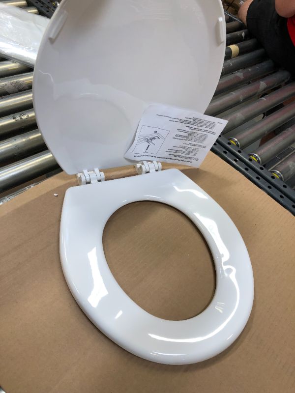 Photo 3 of centoco round toilet seat dsazam700-001 white DOES NOT COME WITH HARDWARE 