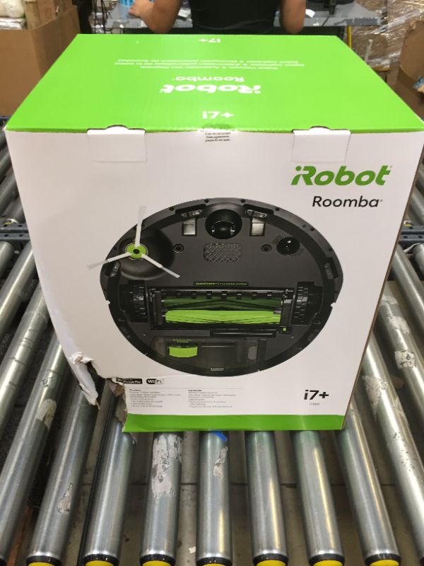 Photo 13 of iRobot Roomba i7+ Wi-Fi Connected Robot Vacuum with Automatic Dirt Disposal (7550)---BOX DAMAGED FROM SHIPPING---OPEN BOX---