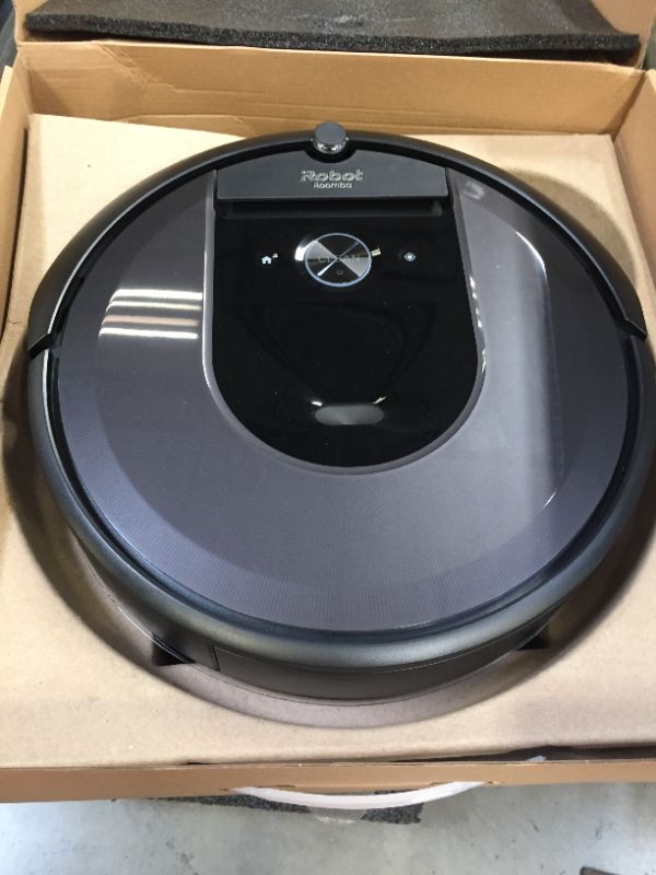 Photo 2 of iRobot Roomba i7+ Wi-Fi Connected Robot Vacuum with Automatic Dirt Disposal (7550)---BOX DAMAGED FROM SHIPPING---OPEN BOX---