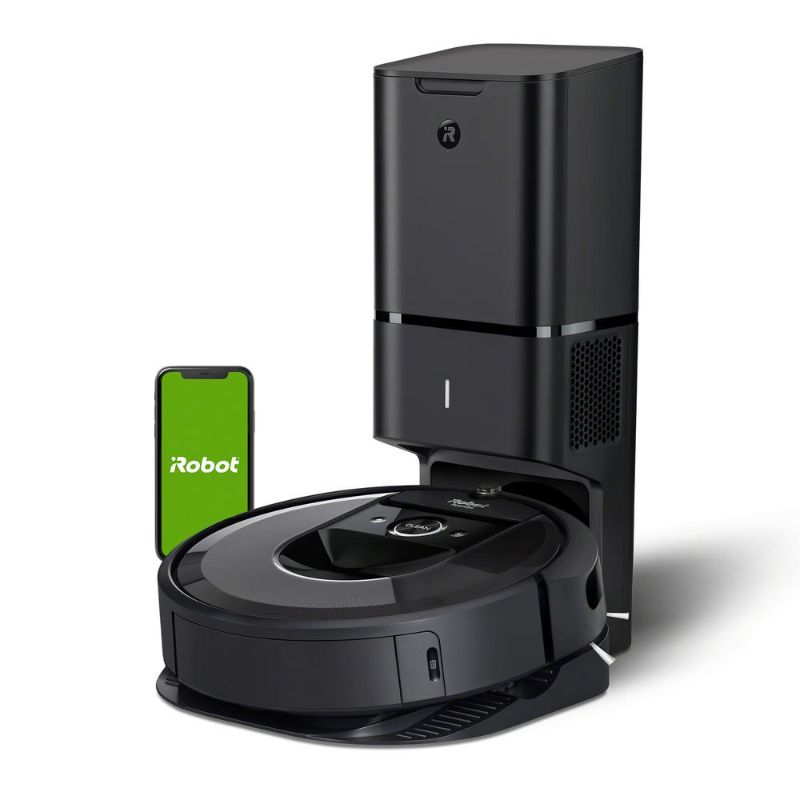 Photo 1 of iRobot Roomba i7+ Wi-Fi Connected Robot Vacuum with Automatic Dirt Disposal (7550)---BOX DAMAGED FROM SHIPPING---OPEN BOX---