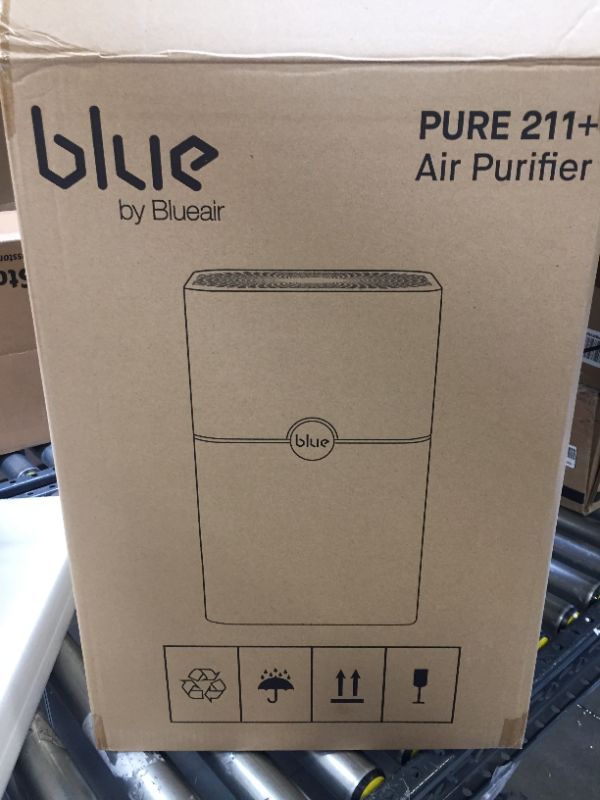 Photo 9 of BLUEAIR Blue 211+ HEPASilent Air Purifier for Large Rooms up to 2,592sqft, Wildfire, Removes 99.97% of Smoke Allergens Dust Pet Odor Virus Bacteria, 99.99% of Pollen, Washable Pre-Filter, White---ITEM IS DIRTY---
