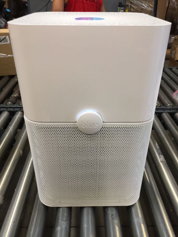 Photo 2 of BLUEAIR Blue 211+ HEPASilent Air Purifier for Large Rooms up to 2,592sqft, Wildfire, Removes 99.97% of Smoke Allergens Dust Pet Odor Virus Bacteria, 99.99% of Pollen, Washable Pre-Filter, White---ITEM IS DIRTY---
