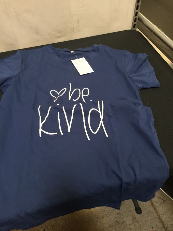 Photo 1 of Be kind women's t shirt size small , blue 