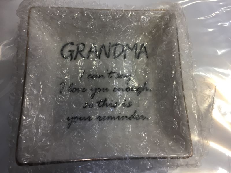 Photo 1 of Grandmother Gifts from Granddaughter Mothers Day Gift for Grandma Ceramic Ring Dish Decorative Trinket Plate Grandma Birthday Gifts from Grandkids, Unique Gift for Grandma