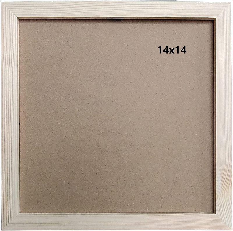 Photo 1 of 14x14 Photo Frame with Mat 10x10 Solid Wood Frame Square 14x14 Picture Frame.Front Windows 13 1/2x13 1/2 without Mat. Environmental Protection, no Paint.Plastic Protection Panel, no Glass. Wall Display,no Nails.
