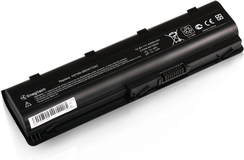 Photo 1 of [Upgarded] Enegitech HP 593553-001 593554-001 MU06 G72 Replacement Laptop Battery 6 Cells 10.8V 4400mAh for MU09 G32 G42 G42T G56 G62 G4 G6 G6T G7 Compaq Presario CQ42 CQ43 CQ430 CQ56 CQ62 CQ72