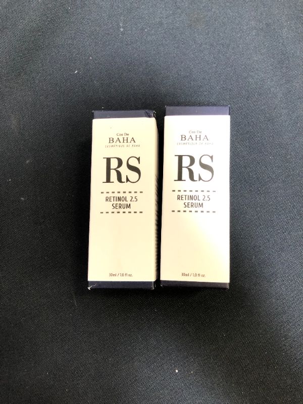 Photo 2 of 2 PACK - Retinol 2.5% Solution Facial Serum with Vitamin E - Facial Crepe Erase, Age Spot Remover, High Strength Solution for Face without a Prescription, 1 Fl Oz (30ml)