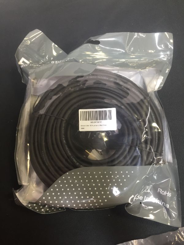 Photo 2 of Empanar Cat8 Ethernet Cable 100 ft Black Shielded 26AWG Long Ethernet Cord High Speed Patch RJ45 Cat 8 Internet Cable 40Gbps 2000Mhz Lastest Gigabit LAN Cables for Router Gaming Modem PS5 Xbox