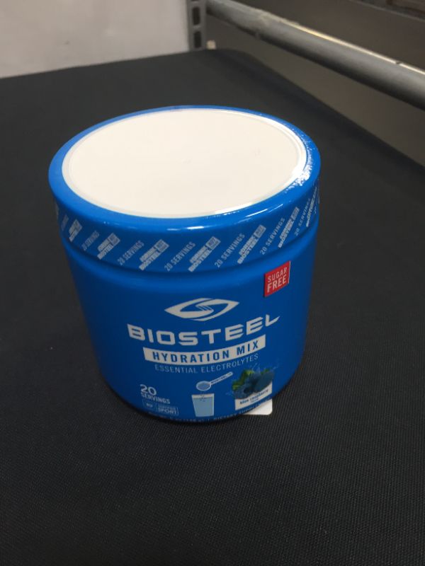 Photo 2 of 
BioSteel Hydration Mix, Sugar-Free with Essential Electrolytes, Blue Raspberry, 20 Servings exp - Nov 2022