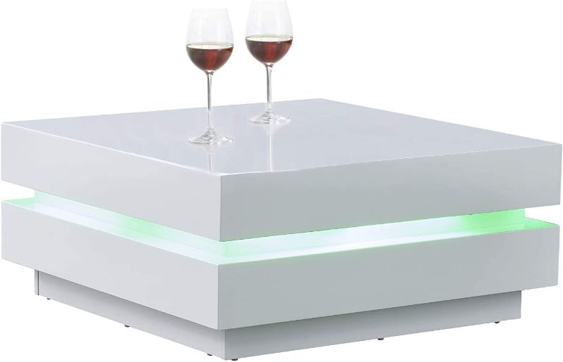 Photo 1 of Artiva USA LA VILLINO II Modern Euro Coffee Table with Romote Multi-Colors LED Light, 31.5X31.5X14 H, White
NEW
OPENED TO INSPECT 