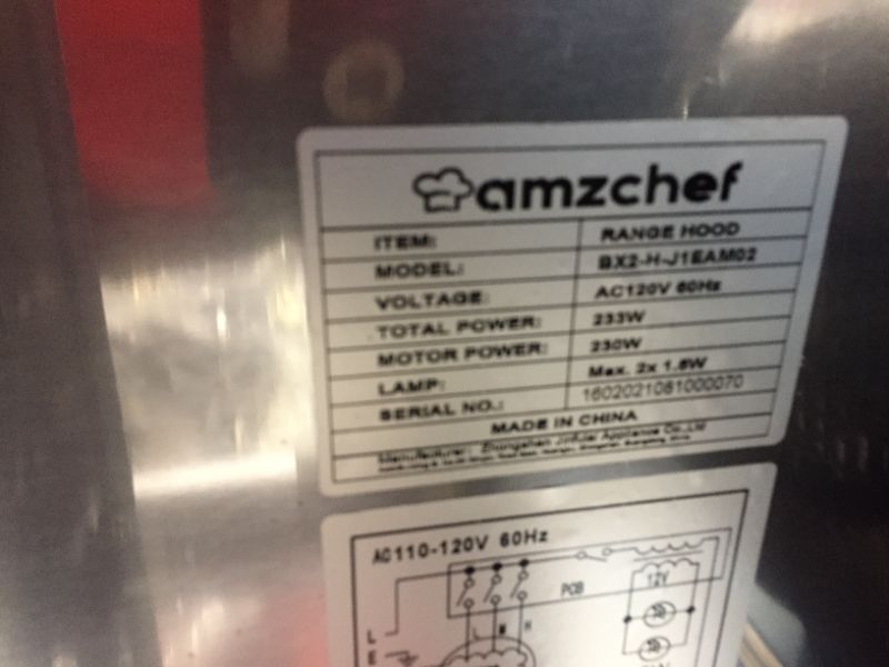 Photo 1 of AMZCHEF Under Cabinet Range Hood 30 inch 700CFM Wall Mount Vent Hood 3 Speed Fan Touch/Remote Control Time Setting Dishwasher Safe Baffle Filters Stainless Steel
