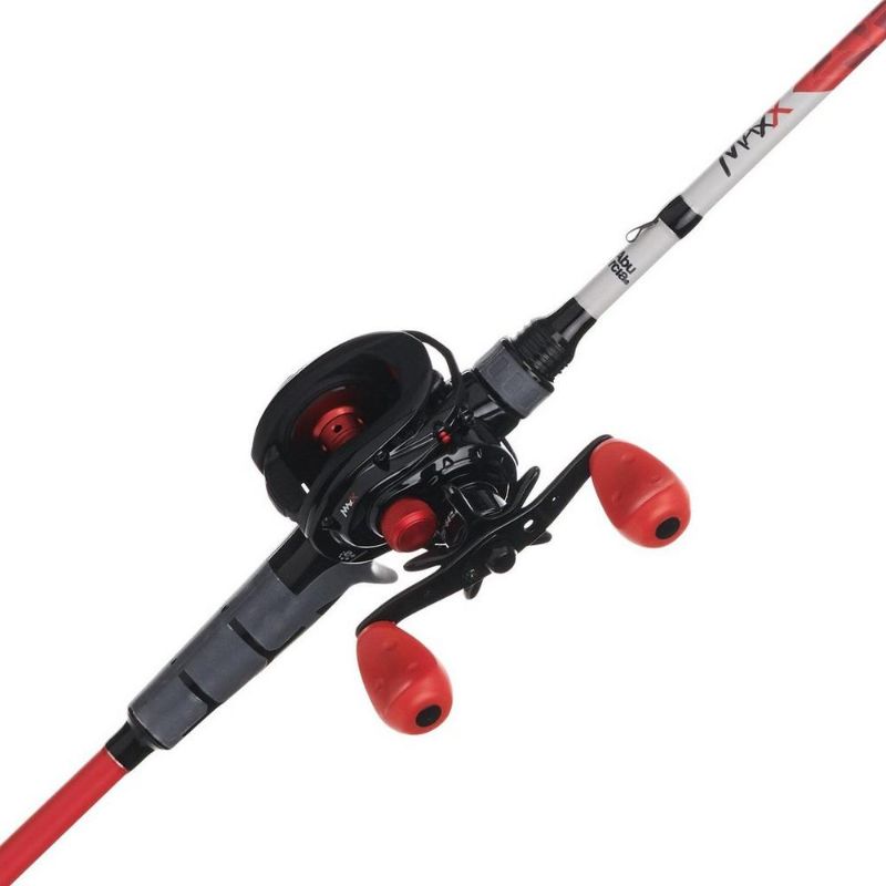 Photo 1 of Abu Garcia Black Max & Max X Low Profile Baitcast Reel and Fishing Rod Combo - ROD LENGTH: 6'6" - LURE RATING: 1/4-5/8 - ITEM IS DIRTY - 
