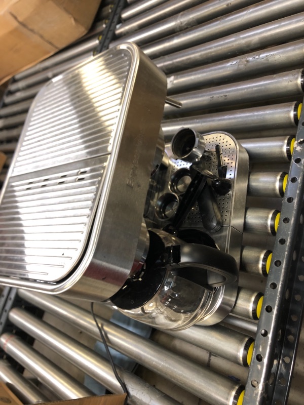 Photo 2 of Espressione Stainless Steel Machine Espresso and Coffee Maker, 1.5 L
TOP IS BENT, SOME PARTS ARE DIRTY, SEE PICTURES PLEASE.
ITEM DOES TURN ON.