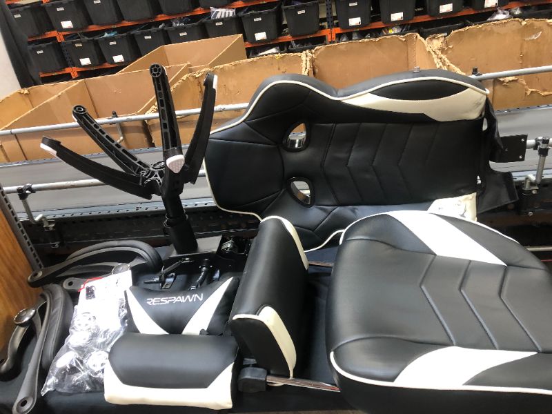 Photo 2 of incomplete item---RESPAWN 110 Racing Style Gaming Chair, Reclining Ergonomic Chair with Footrest, in White (RSP-110-WHT)-Generation 1.0---SOLD BY PARTS
