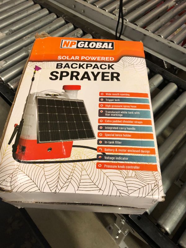 Photo 3 of 4.2 Gallon Solar & Battery Powered Backpack Sprayer - Solar Rechargeable, 8 Nozzles, 240ml Measuring Bottle, 100PSI Cutoff Pressure, Long Battery Life, Wide Mouth, High-Pressure Hose, Trigger Lock