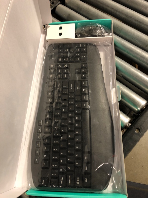 Photo 2 of Nulea Ergonomic Keyboard and Mouse Wireless Combo?Full-Sized 2.4GHz Wireless Keyboard with Comfortable Palm Rest?6 Multimedia Shortcuts & 3 Adjustable DPI Mouse for Windows/Mac OS