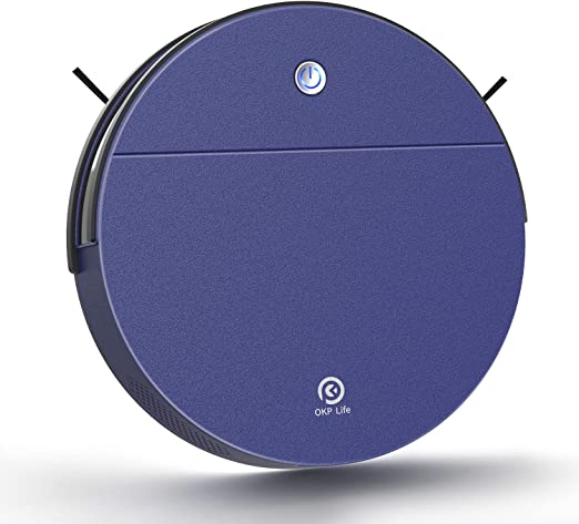 Photo 1 of OKP K3 Robot Vacuum Cleaner Self-Charging Robotic Vacuum Cleaner with 2000Pa Strong Suction Voice Control for Hardfloor and Carpet,Blue