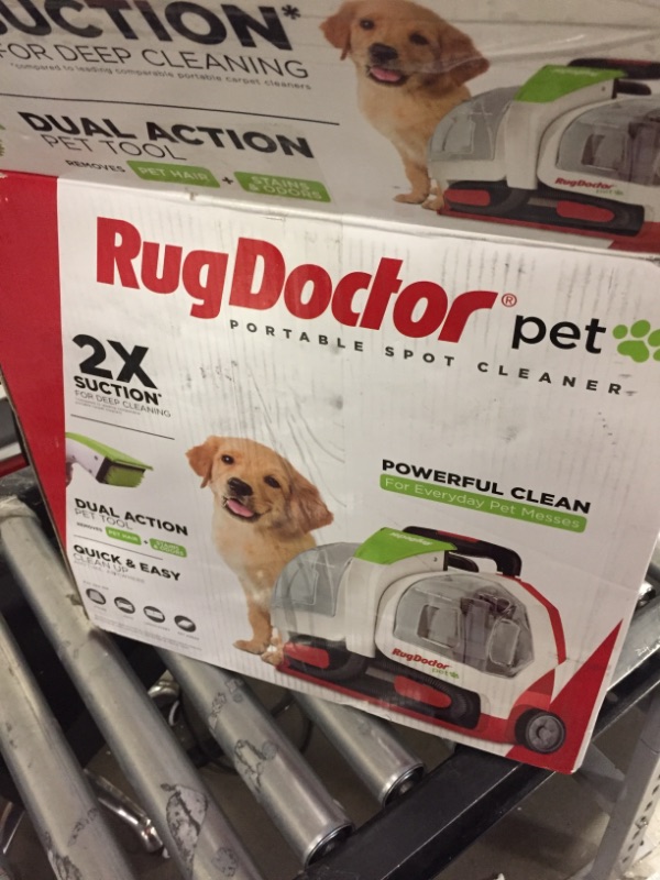 Photo 1 of Rug Doctor Pet Portable Spot Cleaner, 2X Suction Power, Lightweight Dual Action Pet Tool, Pro-Grade Power Removes Stains & Odors from Rugs, Carpets And Upholstery Portable Spot Cleaner: Pet