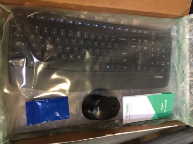 Photo 3 of Logitech MK345 Wireless Keyboard and Optical Mouse (920-006481) Black, Blue - (Renewed)