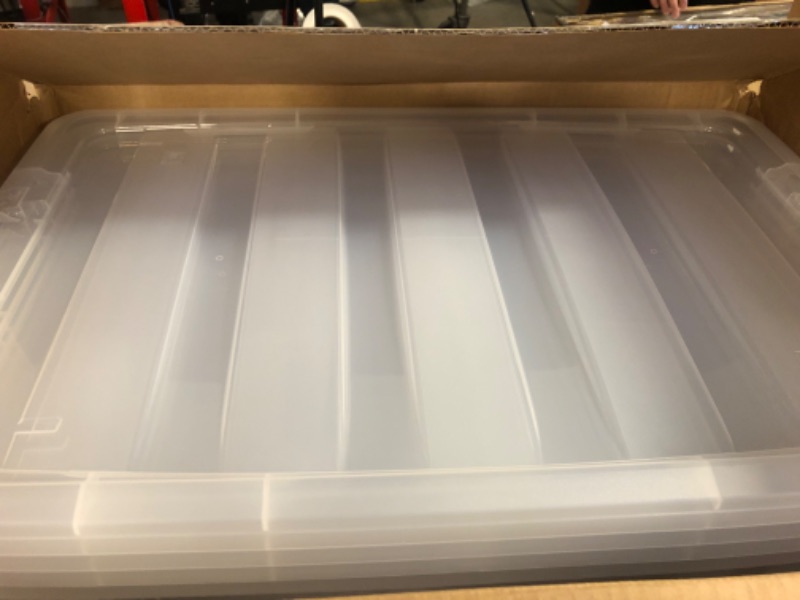 Photo 1 of 4CT OF STORAGE CONTAINERS SIZE ABOUT 22X14X13 IN