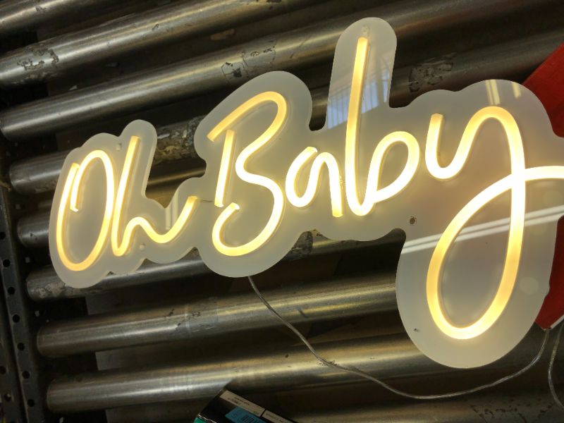 Photo 1 of "OH BABY" LIGHT UP SIGN 