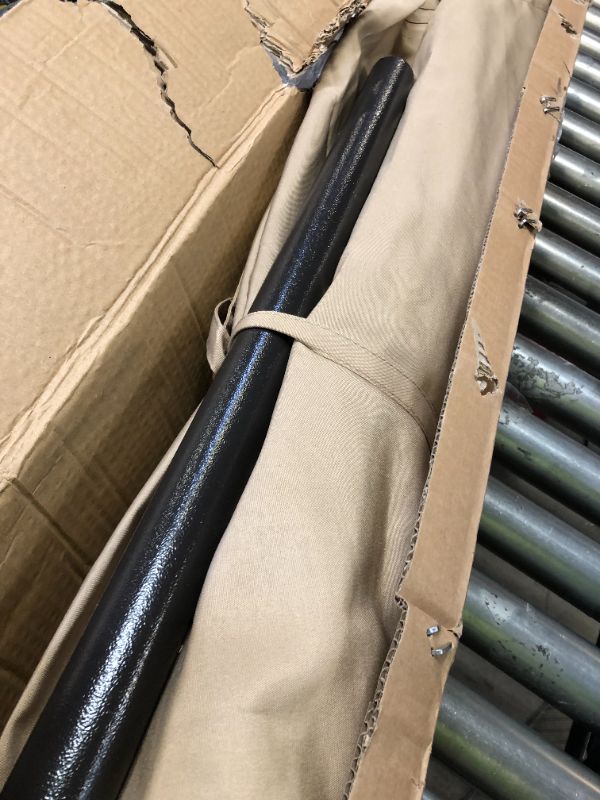 Photo 1 of Blissun 9' Outdoor Market Patio Umbrella with Push Button Tilt and Crank, 8 Ribs (Tan)
