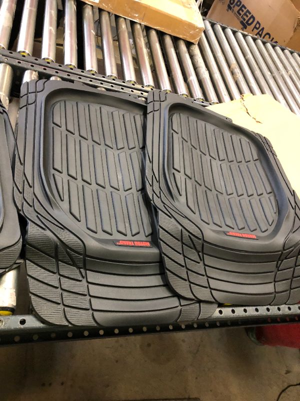 Photo 3 of Motor Trend FlexTough Contour Liners - Deep Dish Heavy Duty Rubber Floor Mats - Black