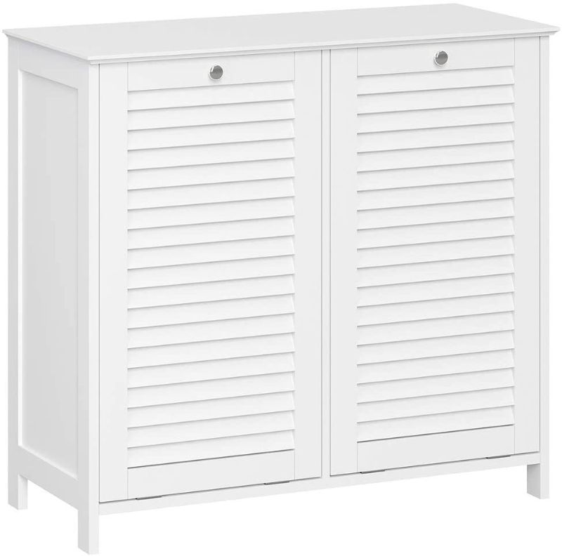 Photo 1 of Ellsworth Double Tilt-Out Laundry Hamper, White
