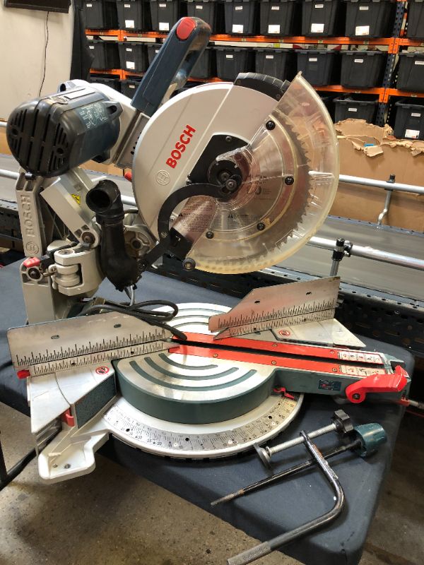 Photo 2 of 15 Amp 12 in. Corded Dual-Bevel Sliding Glide Miter Saw with 60 Tooth Saw Blade
