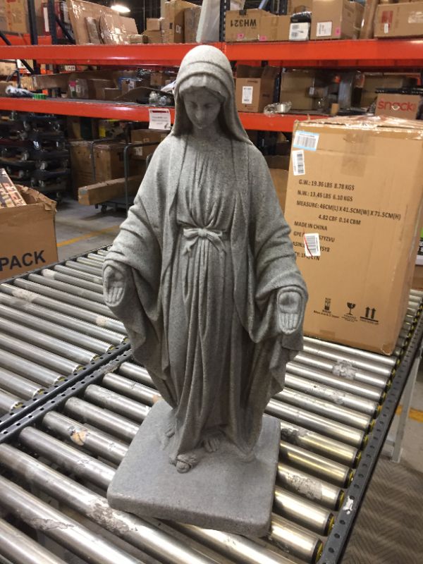 Photo 2 of Emsco 34.38" Resin Virgin Mary Statuary - Granite\
NOT DAMAGED OR CRACKED ANYWHERE
