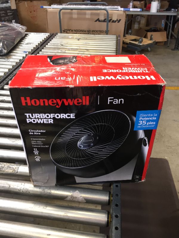 Photo 4 of Honeywell HT-908 TurboForce Room Air Circulator Fan, Medium, Black –Quiet Personal Fanfor Home or Office, 3 Speeds and 90 Degree Pivoting Head
